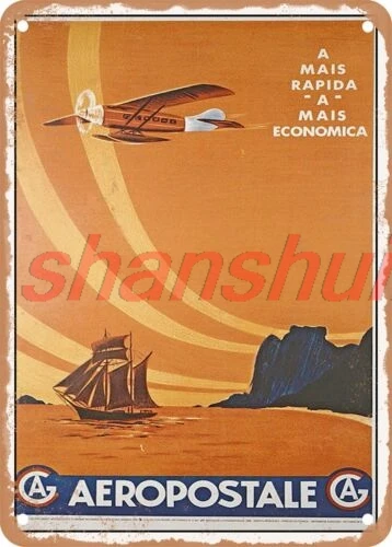 METAL SIGN - 1930 The Fastest, The Most Economical Aeropost Vintage Ad SHANSUI