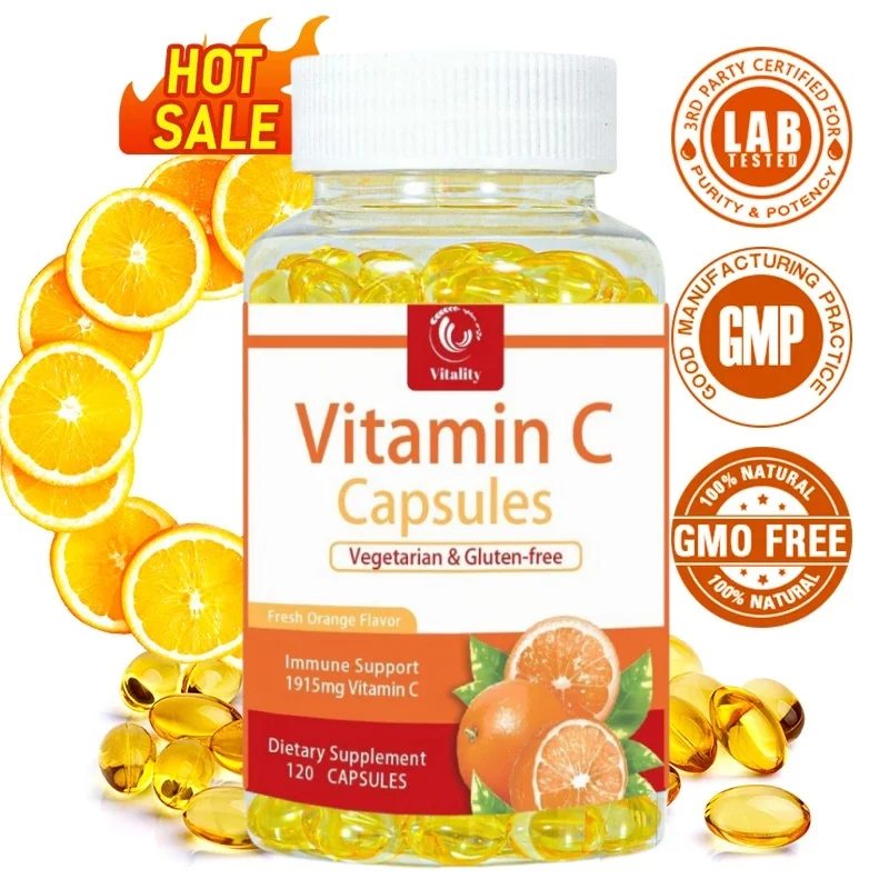 Vitality Vitamin C +Zinc - 1915Mg Powerful Antioxidant That Supports Cellular Energy Production, Immune System and Improves Skin