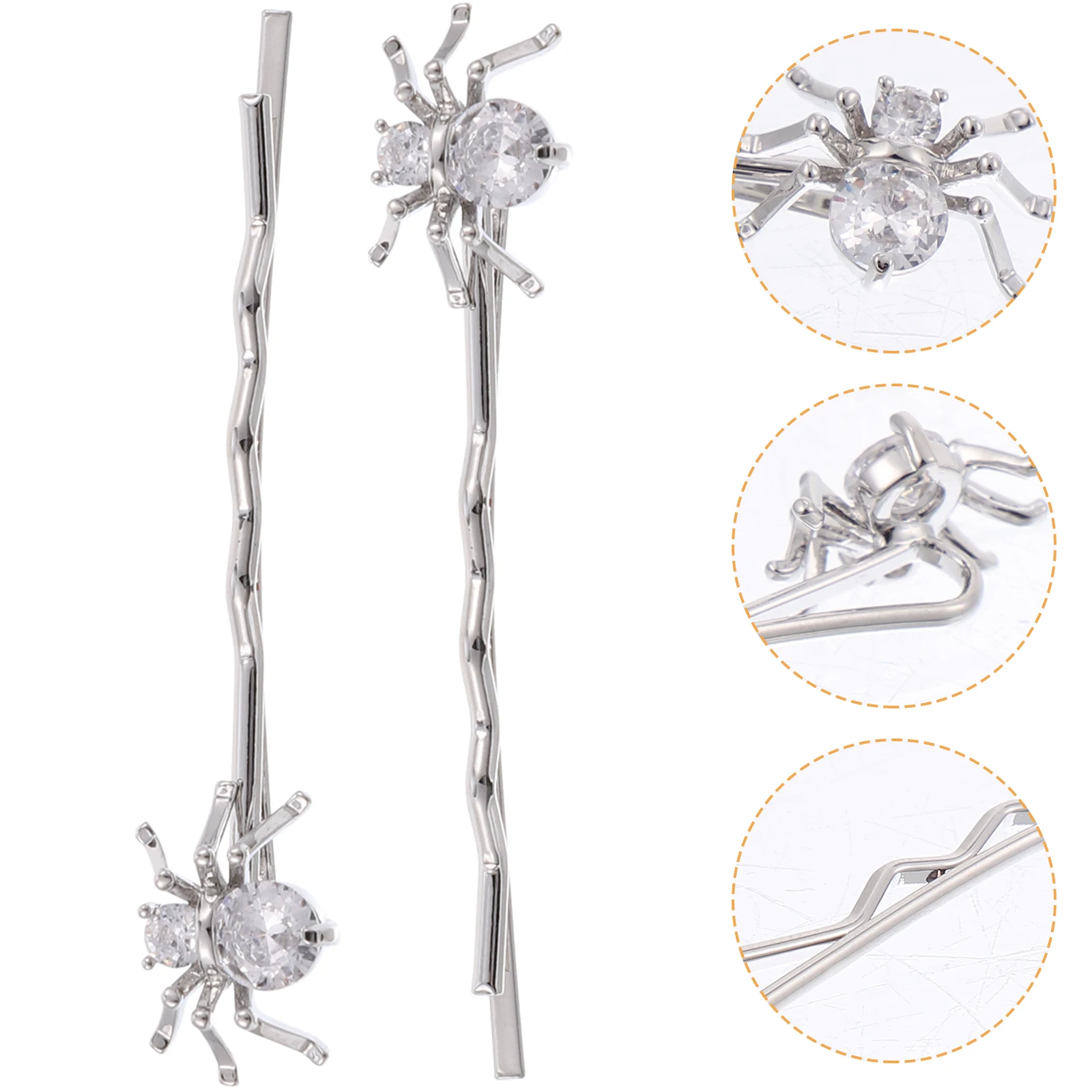 

Funny Zircon Spider Hairpins Elegant Accessories Headdress Barrettes Hair Clips For Girls Women Stylish Daily Gifts