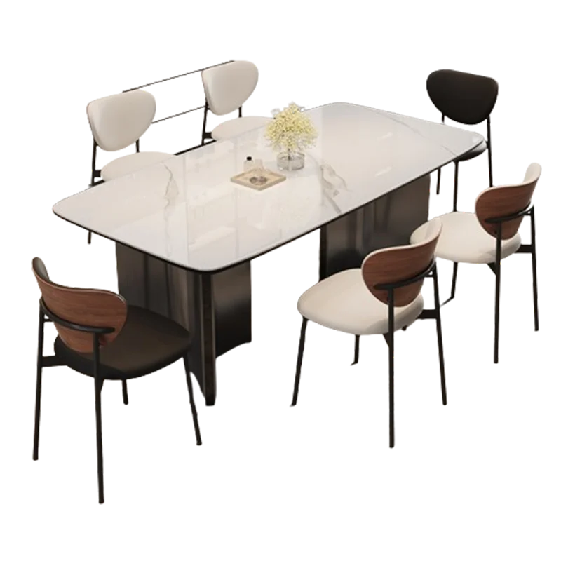 

Party Rectangular Luxury Modern Dining Table Kitchen Salon Design Unique Living Room Dining Table Furniture