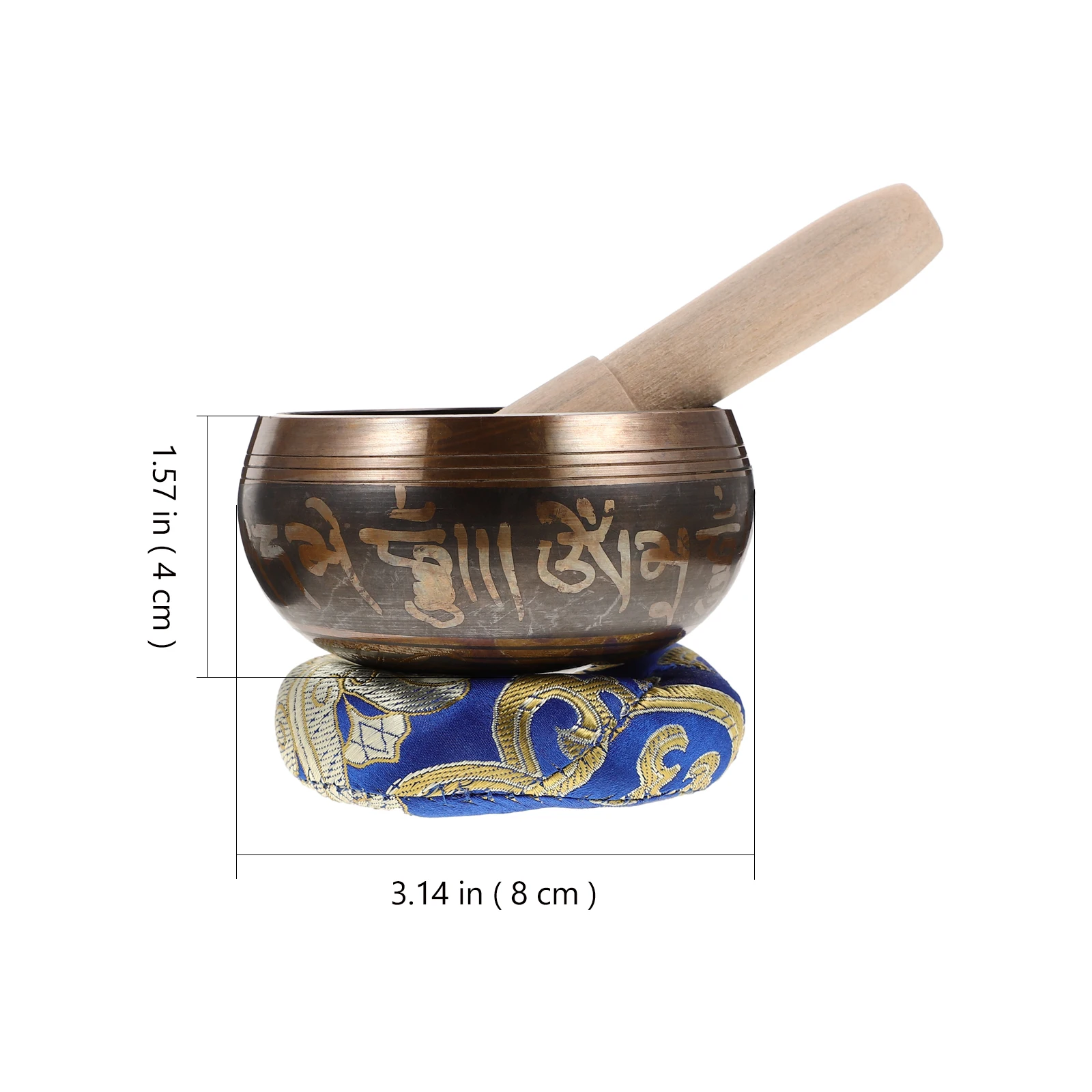 

Prayer Sound Bowl Tibet Singing Decorative Bronze Chime Handmade Chanting Yoga Exquisite