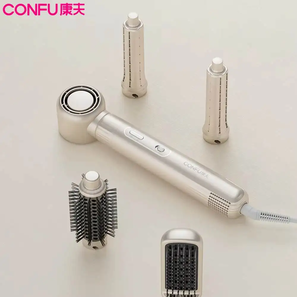 CONFU Factory 2025 New Professional Multi-Functional Foldable Hair Dryer Set with High-Speed Curling Straightening for Hotel Use