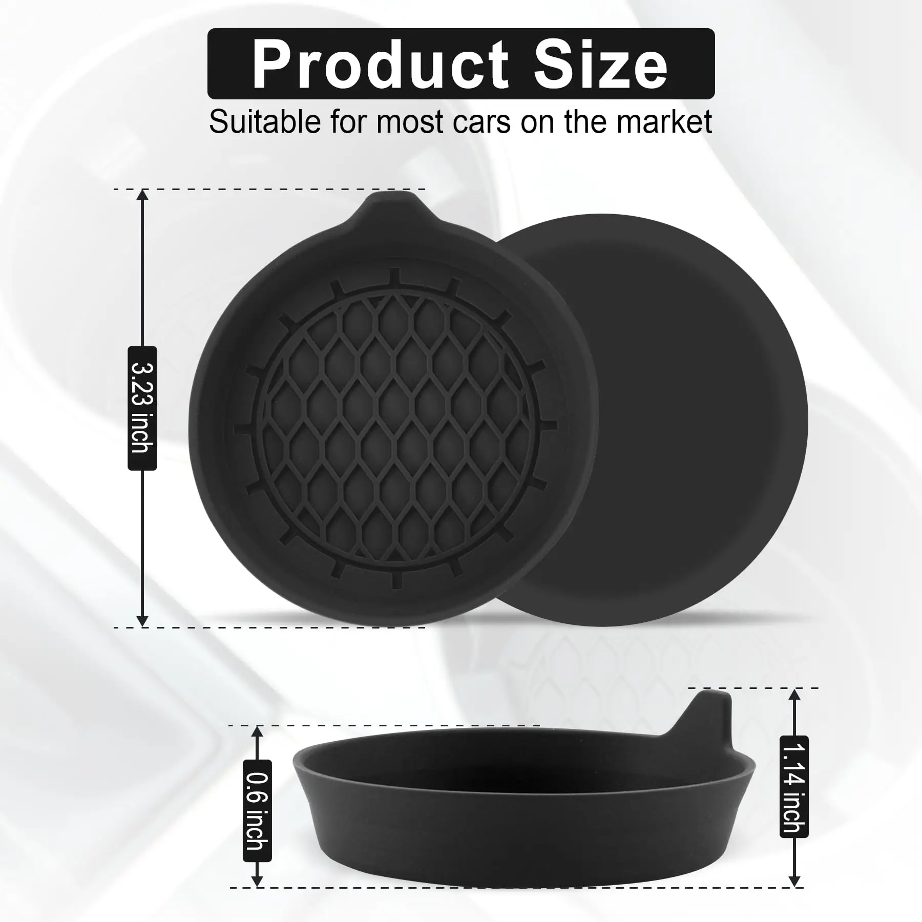 Universal 8cm Soft Silicone Car Cup Coaster Anti-Slip Cup Holder Waterproof Sift-Proof Spill Saucer Car Interior Accessories image 2
