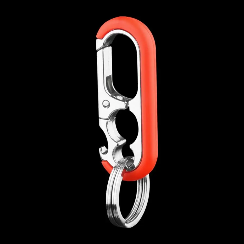 Keys Organizer Waist Buckle Business Metal Key Ring Car Keychain Car Key Holder Bottle Opener Key Chain Double Ring  Keychain