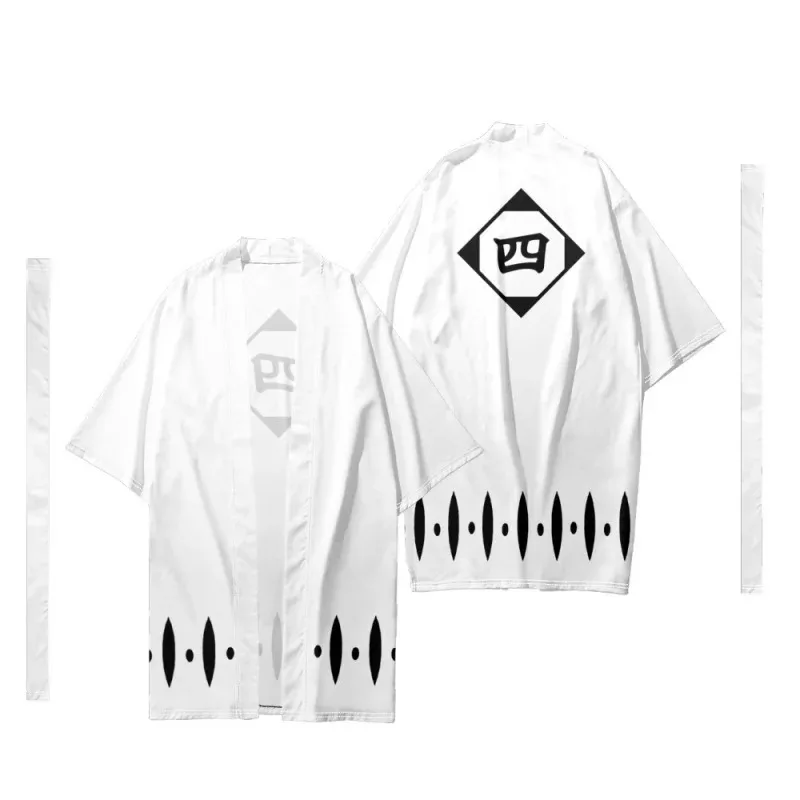 Anime Bleach Gotei 13 bata disfraces Cosplay Ukitake Zyuusirou capa Yamamoto juego de rol fantasía Halloween disfraz de fiesta de Navidad