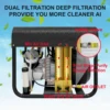 TUDIVING-Tragbarer Tauchtank-Kompressor, integriertes Wasserkühlungs- und Filtersystem, Auto-Stopp-Version, PCP-Kompressor (TXEDM032)) 2