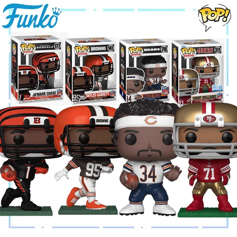 

Funko POP Original Rugby NFL Tigers Jamal Chase Miles Garrett Action Figure Toys for Boys Girls Kids Gift Collectible Model
