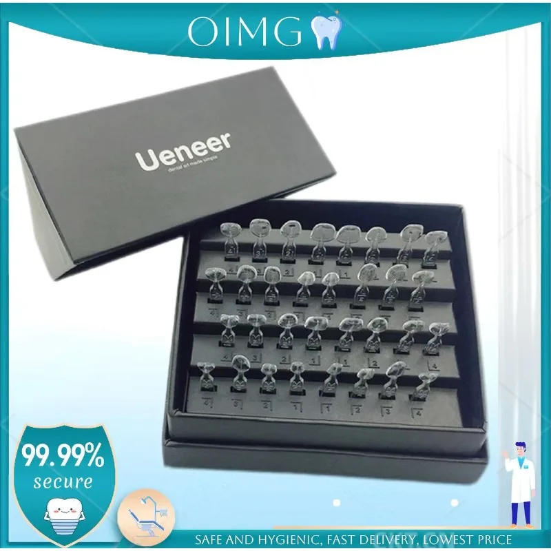 

32pcs Dental Veneer Mould Kit Composite Resin Mold Light Cure Autoclave Anterior Front Teeth Mould Teeth Whitening Tools