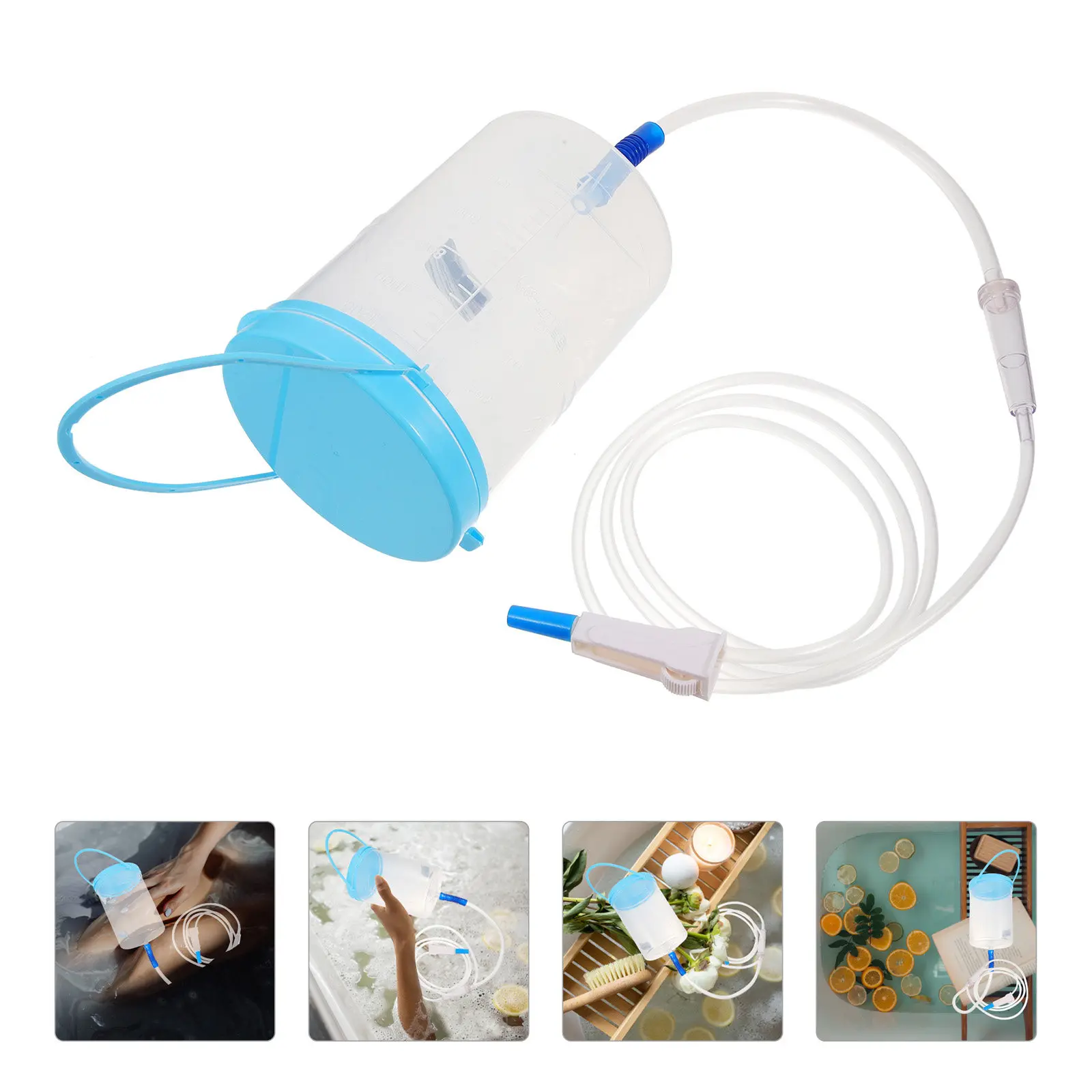 

1Set Enema Bucket Portable Reusable Household Enema Cleaning System Convenient Kit for Intestine Cleansing Defecation Relief