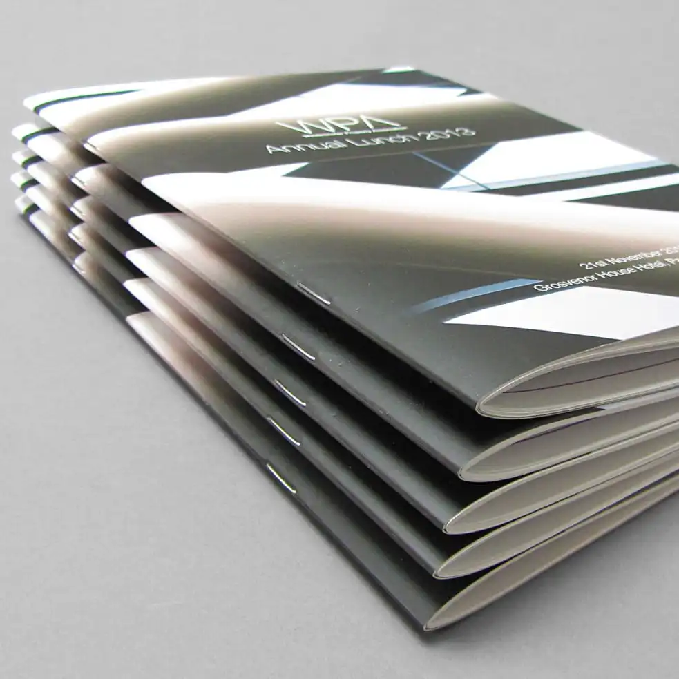 

Custom 12 Page Stapled Stitched Folded Booklets Brochures for your Business Elegant Sleek Saddle-stitched Booklet for Beauty