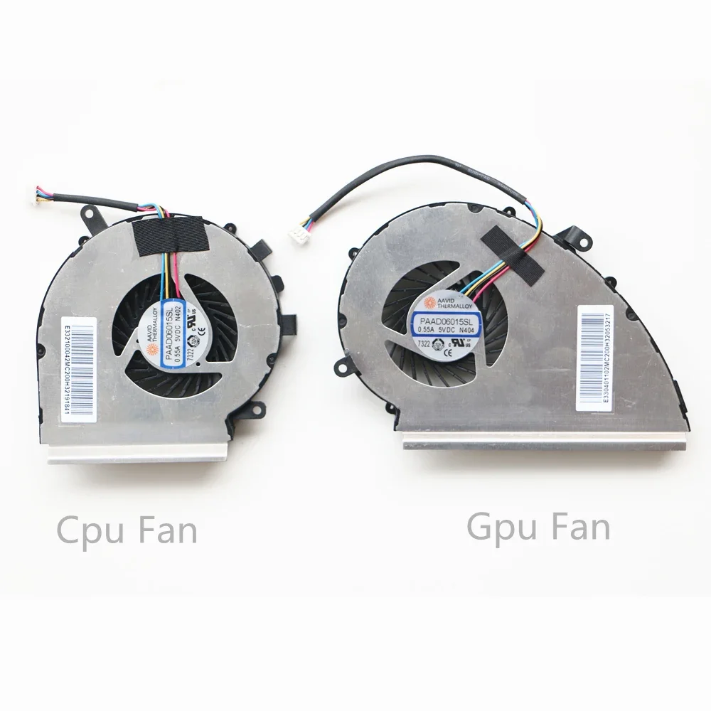 

New CPU GPU Cooling Fan For MSI GE72VR GP72VR 6RF 7RF GP72MVR GL72VR PAAD06015SL N372 N389 N404 DC 5V gl72m gf72vr ms-1799