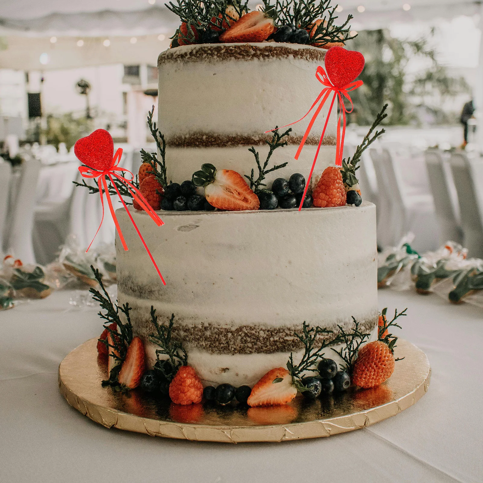 10 قطعة يختار القلب بريق القوس الجذعية لعيد الحب حفل زفاف عيد ميلاد كعكة توبر الديكور رغوة محور Diy بها بنفسك حلية