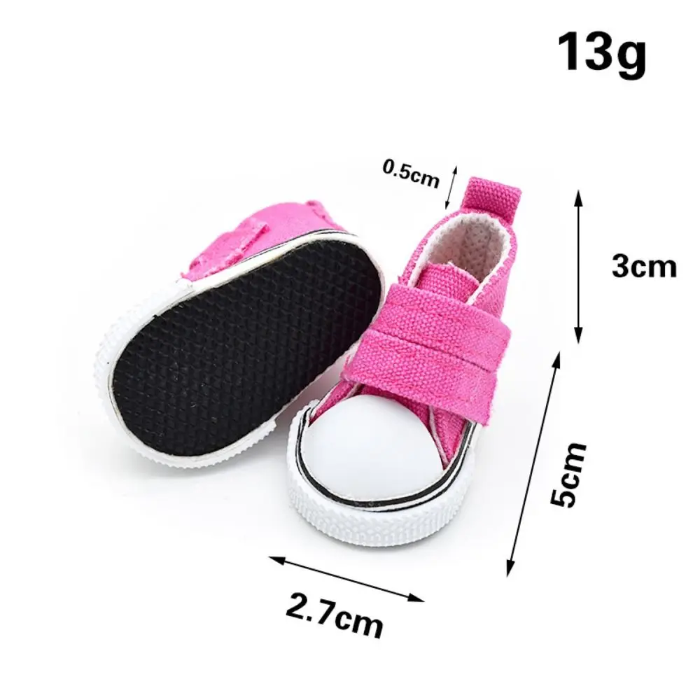 1 Pair Doll Shoes 5cm Length Doll Canvas Shoes DIY Mini Doll Sneakers High Top Colorful 1/6 Scale Mini Sneakers Children Toy