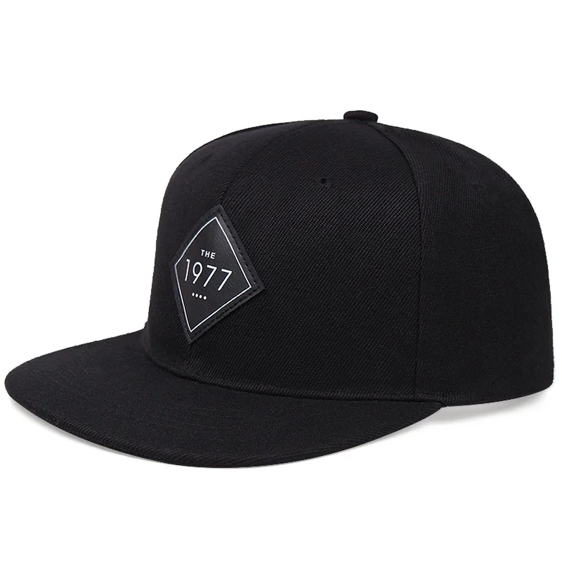 1977 Badge Snapback Cap Men Fashion Kpop Sun Hats For Men Cotton Adjustable Baseball Caps For Women Outdoor Casual Snapback Hat