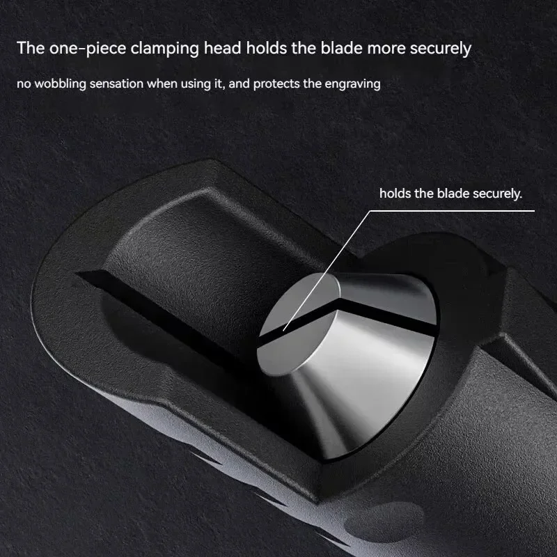 سكين نحت بمقبض ألومنيوم عملي على شكل قلم مع 5 شفرات فنية قابلة للاستبدال على شكل حدوة حصان، أكثر متانة