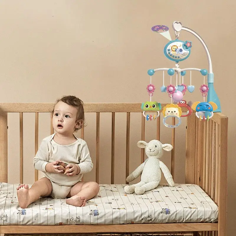 

Baby Crib Mobile Rattle Toy For 0-3 Years Old Infant Rotating Musical Projector Bed Bell Educational For