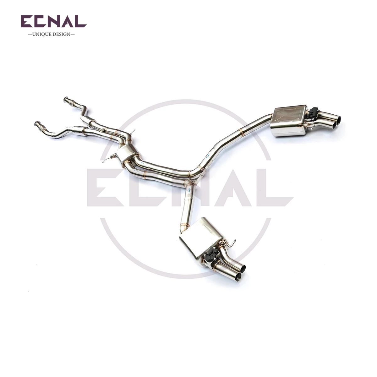 

Выхлопная система Ecnal Catback с клапаном и глушителем для Audi S6 S7 RS6 RS7 C7 S8 D4 4.0T 2012-2018, нержавеющая сталь SS304