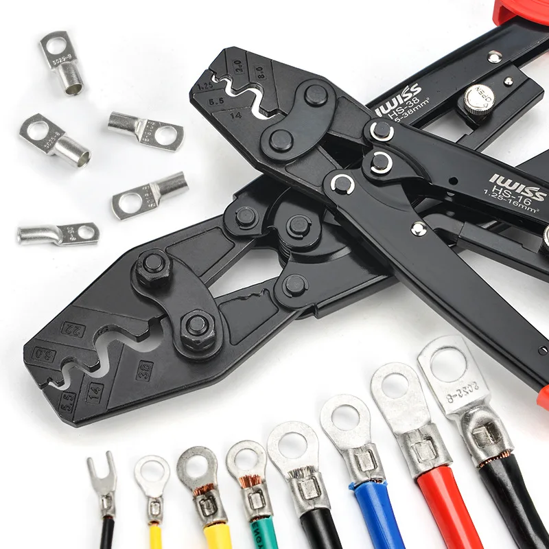 Ratchet Bare Terminal Crimping Plier OT UT RNB SC Wire Lug Crimper Multi Functional Electrical