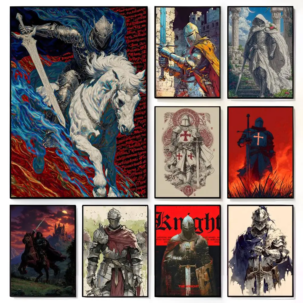artwork fantasy R-Retro Knight Poster American Film Mural Home Childrens Room Wall Decor Print
