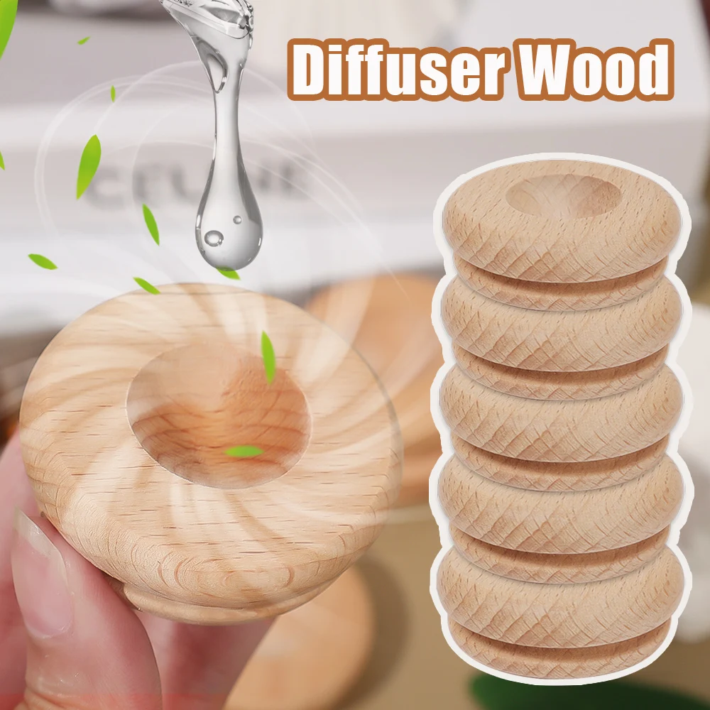 

Circular Fragrant Wood Car Essential Oil Diffuser Air Freshener Interior Odor Removal Ornament Absorb Perfume Beech Wood Tablets