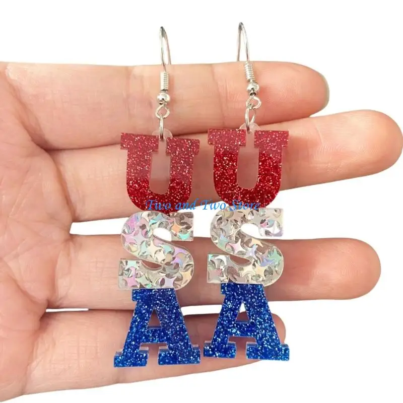 

HX6F Elegant Acrylic Earrings Combining Heart Star Motifs Lightweight Fashion Jewelry