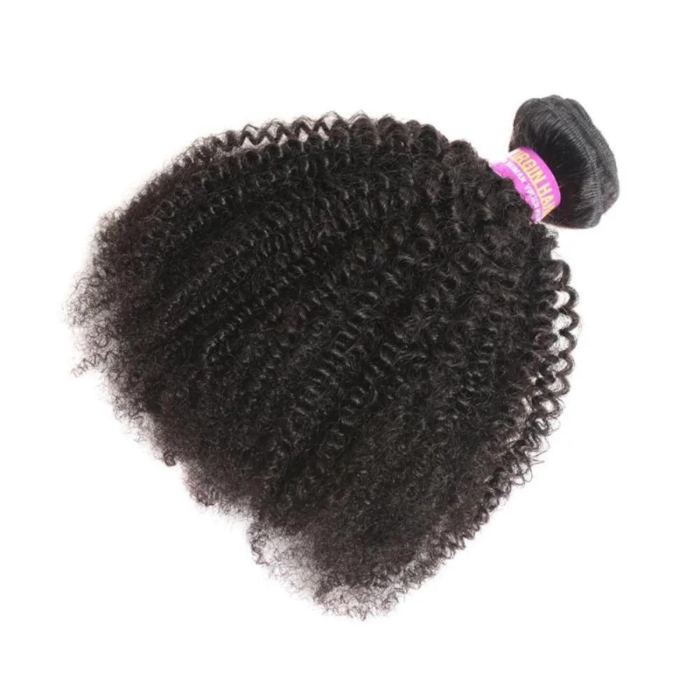 10A Afro Kinky Curly Bundle 100% Human Hair Double Weft Hair Extensions Suitable for Black Women 10-24 inch 1pc