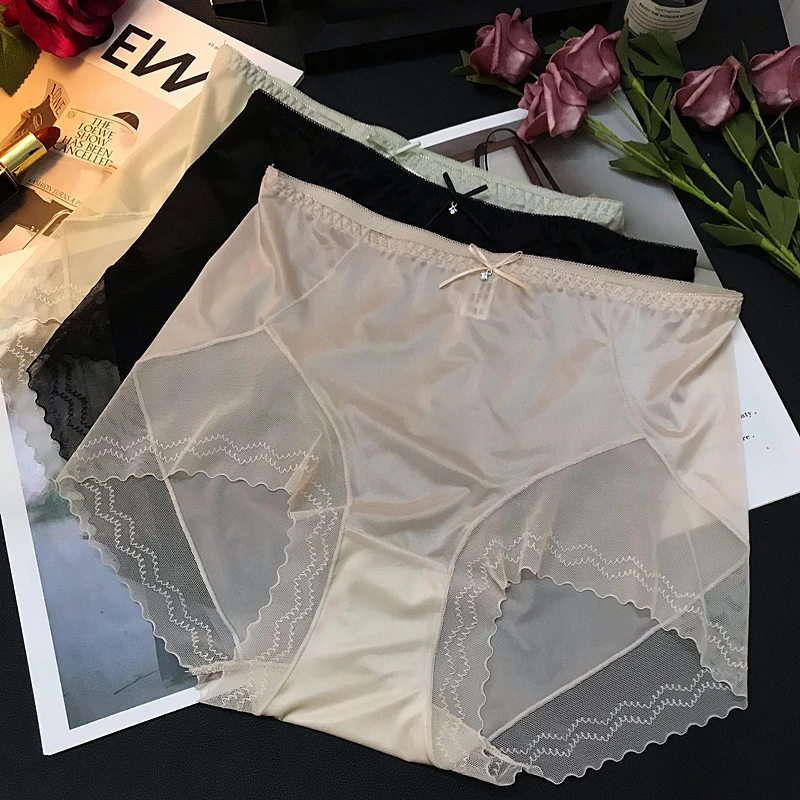 

3PCS/Set Luxury Floral Embroidery Lace Panties Women Briefs Sexy Hollow Lingerie Female Underwear Ladies Breathable Underpants