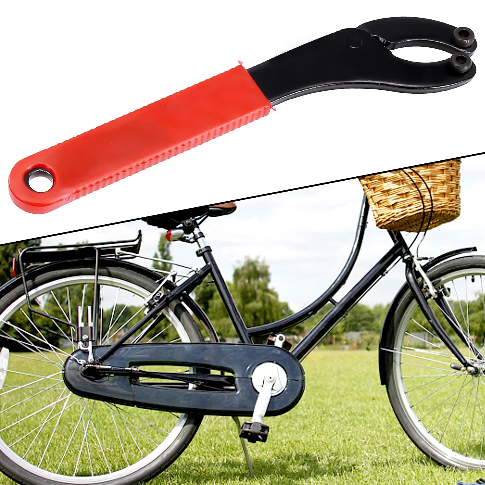 Reliable Bicycle Repair Wrench, Adjustable Claws For Bottom Bracket And Flywheel, 5NM Strength Iron+Glue Material