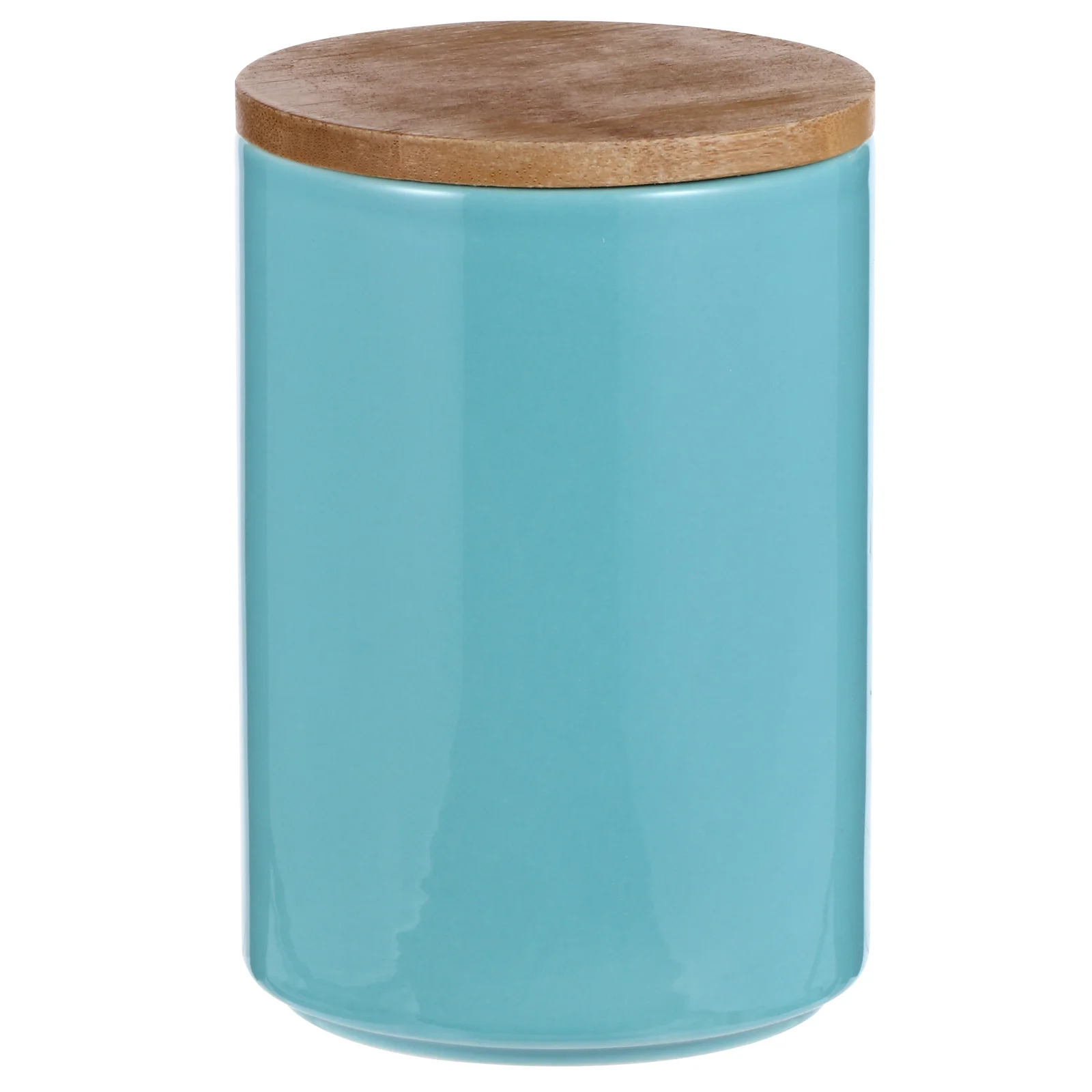 

Moisture-proof Sealed Jars Ceramic Containers for Food Storage Blue Canister Nordic Bamboo seasoning container grain