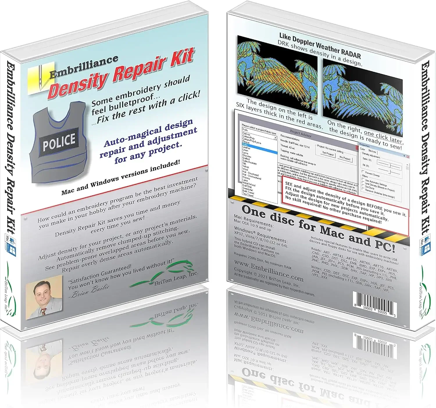 Brand new fast shippingBestsellerDensity Repair Kit Pro Embroidery Software for Mac & PC