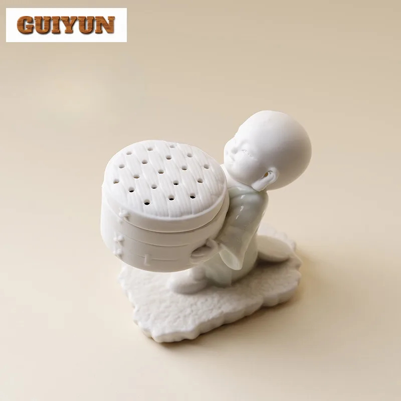 

Ceramic Little Monk Incense Holder Incense Smoke Waterfall Incense Burners Aromatherapy Censer Home Accessories Ornaments Craft