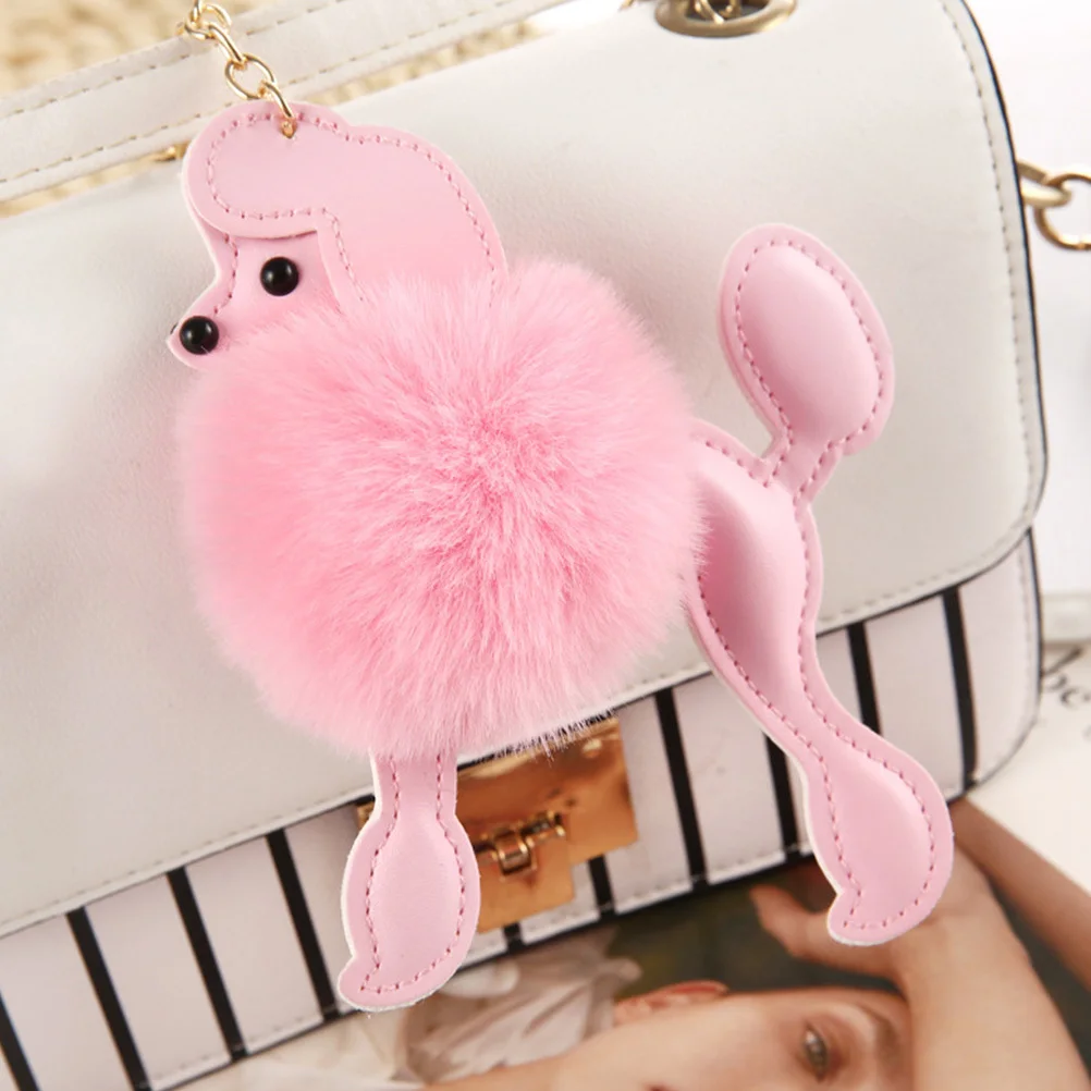3 pçs premium poodle chaveiro decorações durável confortável toque mochila decoração presente chaveiro pingente pendurado decorações