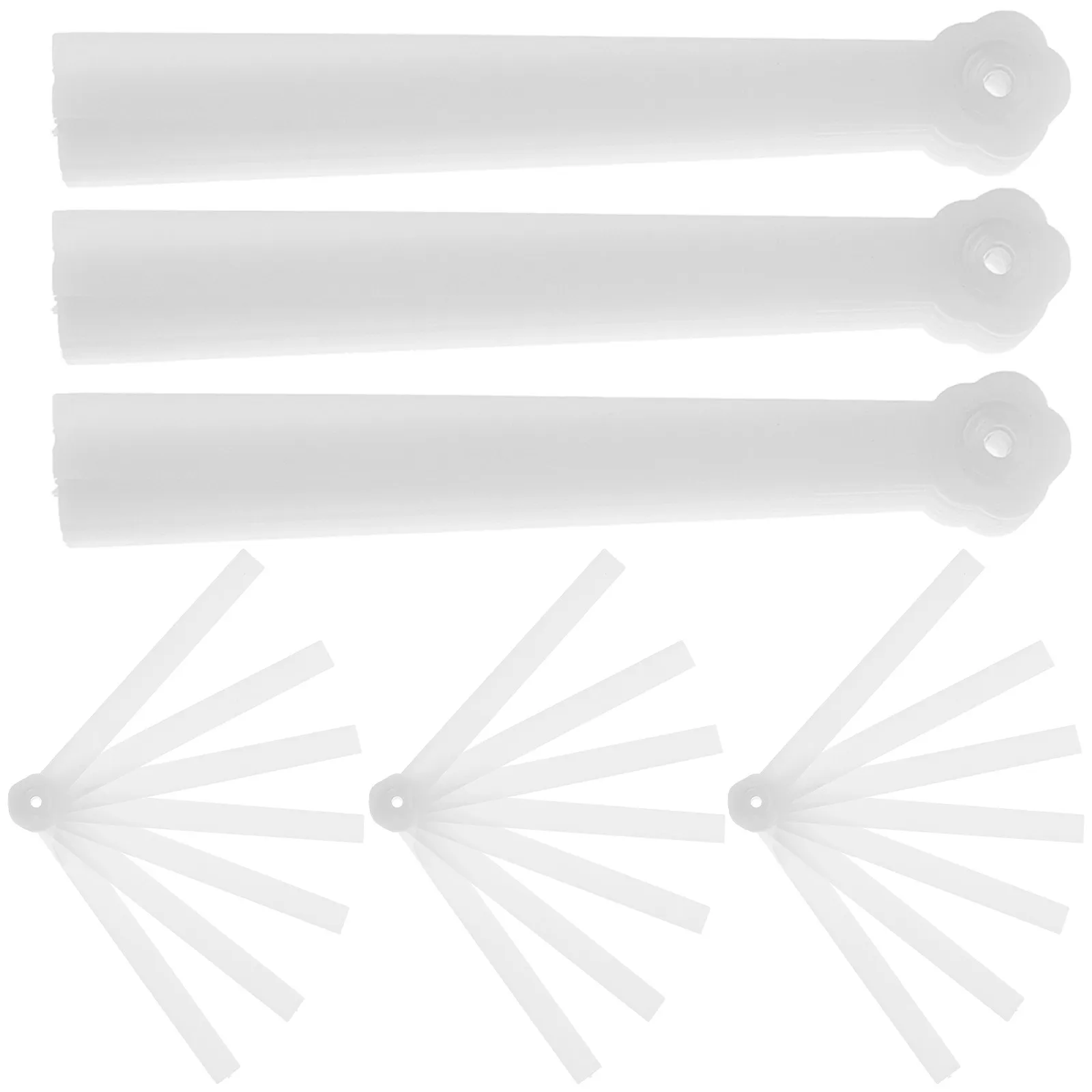 10Pcs DIY Japanese Style Fan Frame Plastic Round Folding Fan Making Material Sturdy Easy-Carry for Bridal Shower School Event
