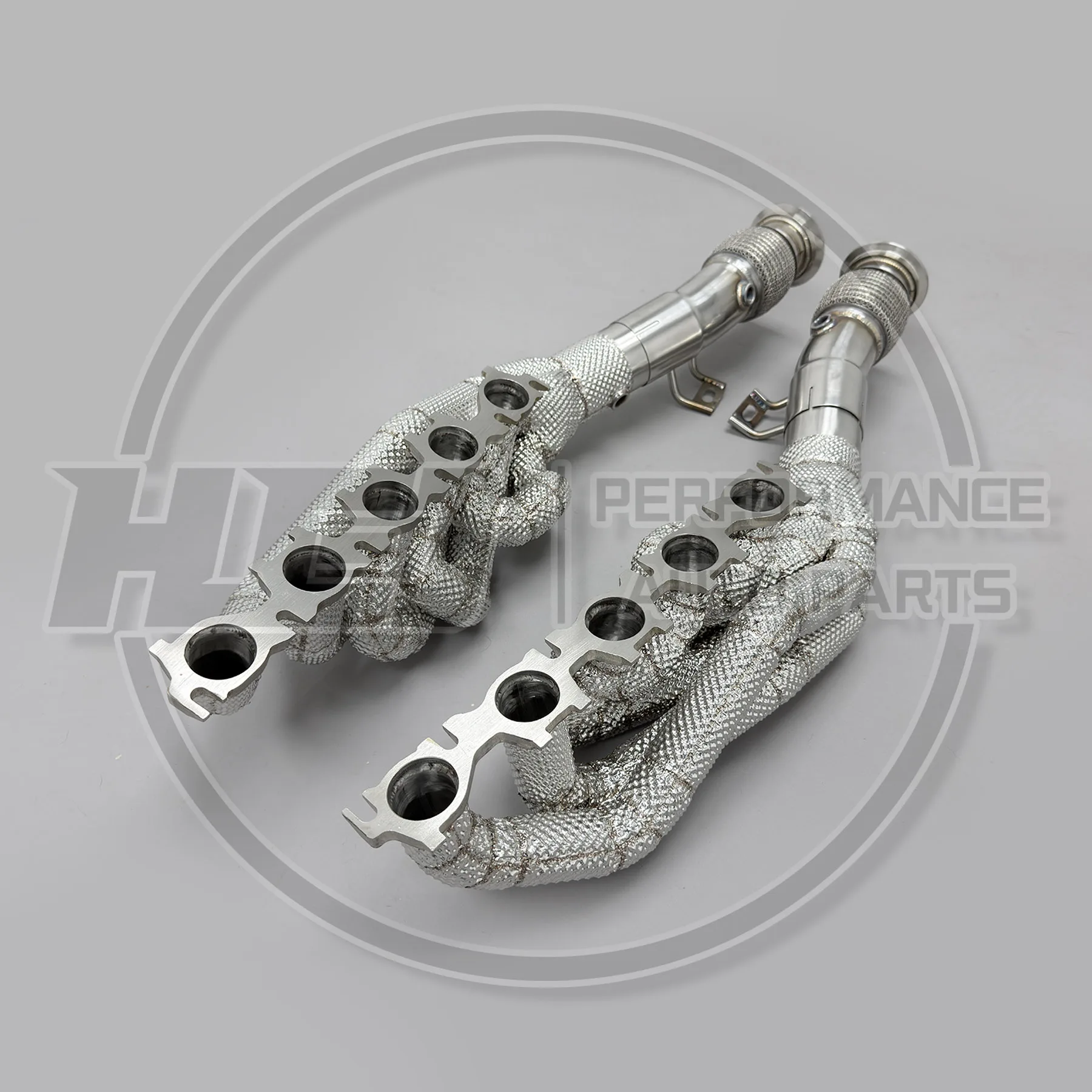 For AUDI R8 V10 5.2L stainless steel 304 performance exhaust downpipe manifold integrated flange fully insulated package