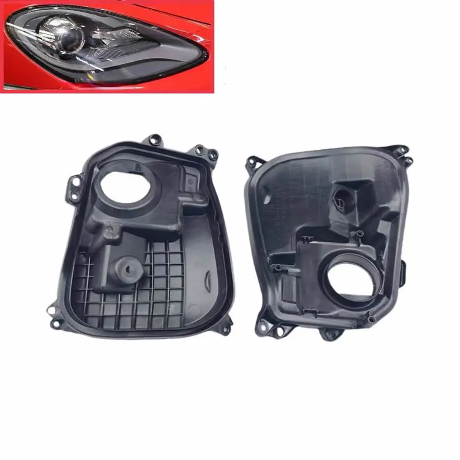 

For Porsche Cayman 718 982 2016-2023 Car Accessories Headlight Housing Dust Cover Sealing Waterproof Dustproof Headlamp Cap
