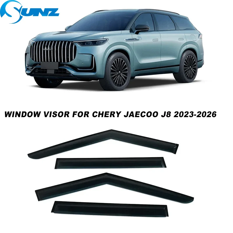 Side Window Deflector Window Visor For Chery Jaecoo J8 / Tiggo 9 / Fulwin T10 2023 2024 2025 2026 Sun Rain Guard Weathershield