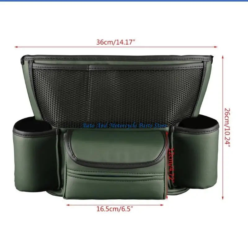 P9FD ترقية مقعد السيارة الخلفي المنظم سعة كبيرة مقعد السيارة الخلفي حقيبة التخزين بولي PU #6