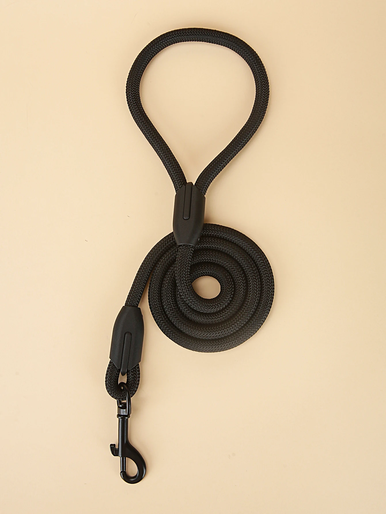 1PC Black Round Rope Pet Dog Leash Harness, High Quality, Strong and Durable