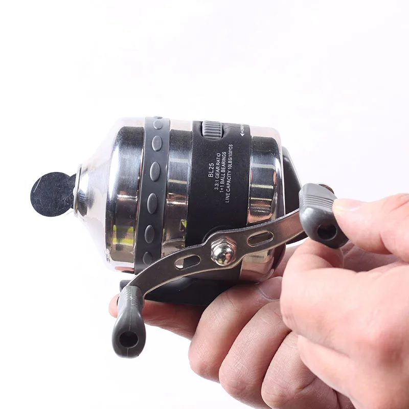 Archery Fishing Reels BL25 Stainless Steel Metal Wheel Archery Fishing Tool  Lelf and Right Hand Slingshot Fishing Reel