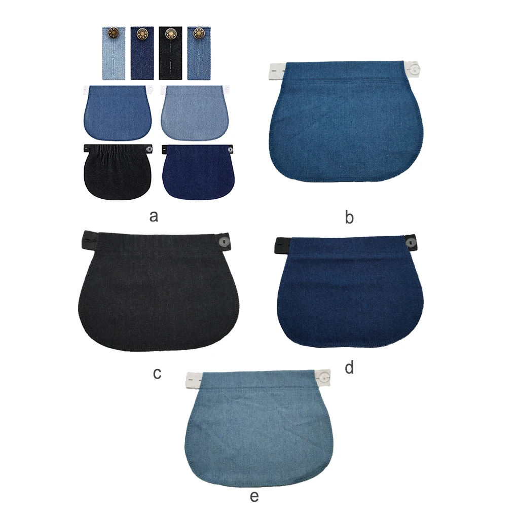 Pantalones universales de diseño Simple para hombres y mujeres, extensor de cintura, accesorios de botón de extensión de vientre para embarazadas, azul, 1 pieza