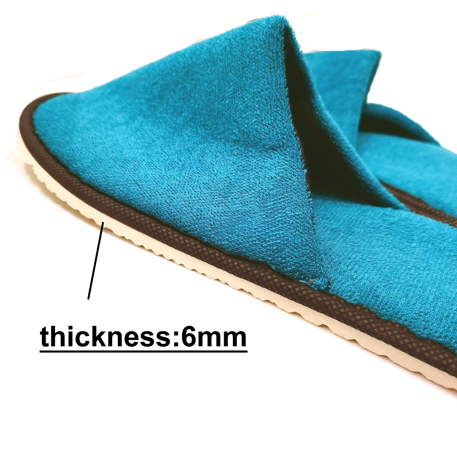 7mm Thick Sole anti Slip Travel Camping Guest Dark Green Disposable Hotel Slippers Camping Style Hiking  Wholesale