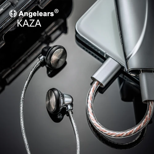 Angelears KAZA-auriculares intrauditivos planos con controlador dinámico de 15mm, sonido de alta calidad, cómodos, con cable