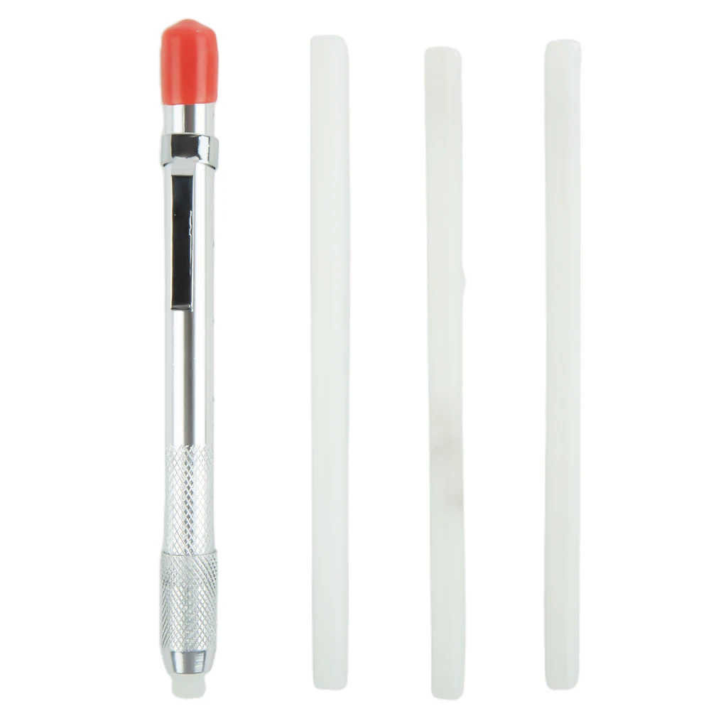 Steel Scribing Tool Slate Pencil Refillable Welding Tool Replaceable Refill Round Silver Slate Pens Woodworking Holder Soapstone