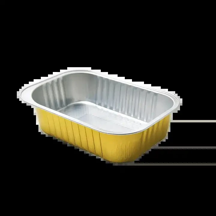 صندوق من ورق القصدير من الدرجة الغذائية بغطاء ، صندوق تعبئة تجاري ، يمكن التخلص منه ، من من من من من من من من من من من من من من من من من من من من من من من من من من من من من الدرجة من الغذاء