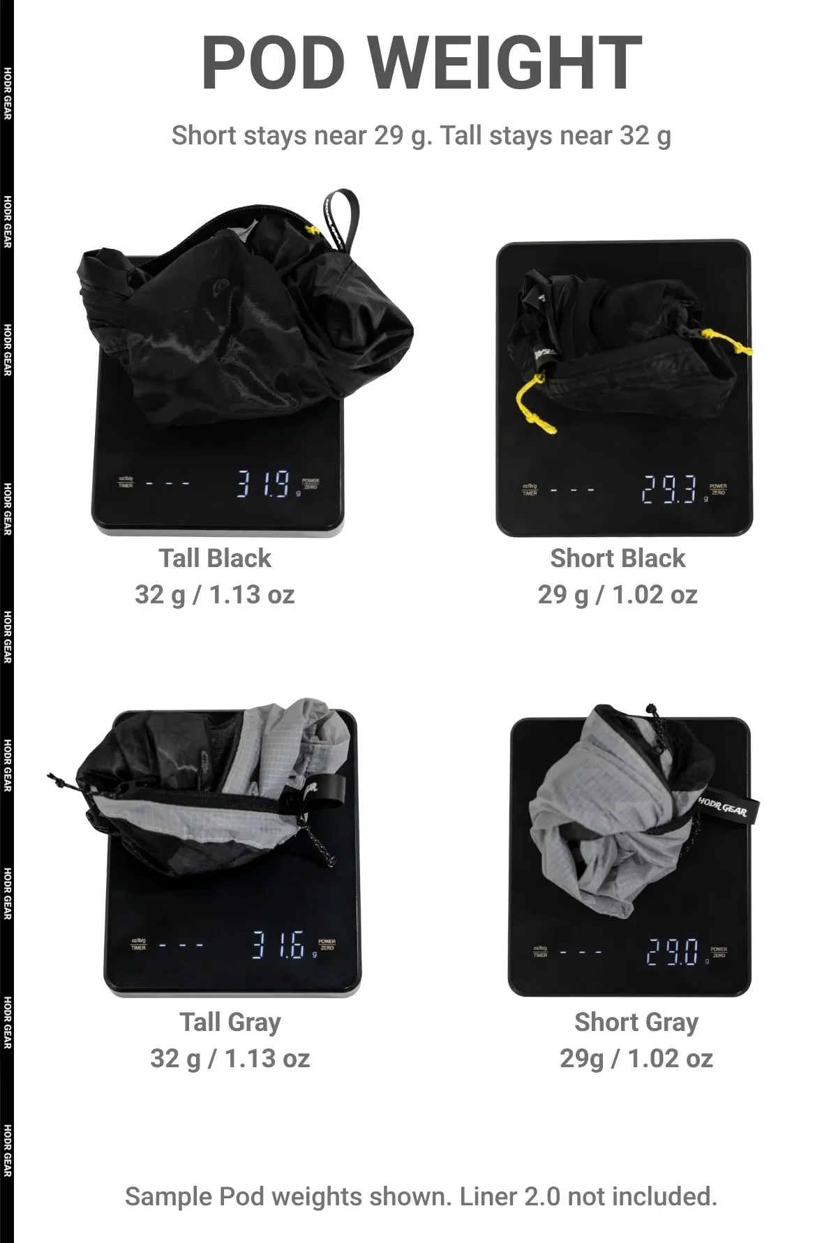 [HODRGEAR] Mesh Pack Pod Rucksack-Organizer mit Sichtbarer Netzoberseite Enthält Polycro Rucksack-Innenauskleidung für Ultraleichte Packungsorganisation – Detail 12