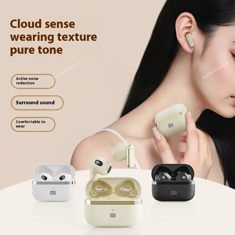 سماعات رأس Xiaomi ذات عمر بطارية طويل وخاصية إلغاء الضوضاء، بلوتوث لاسلكية مريحة للرياضة، صوت عالي الجودة مع ميكروفون فيديو