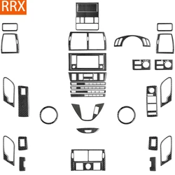 For BMW X5 E53 2000-2006 Center Dashboard Full Set Kit Trim Cover Tuning Real Carbon Fiber Sticker Car Interior Accessories