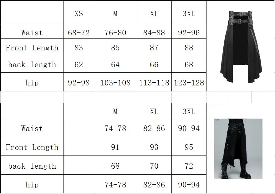 Medieval Gothic Men\'s Half Skirt Jacquard Steampunk Stylish Kilt Open Front Harujuku Burlesque Fringe Traditional Skirts