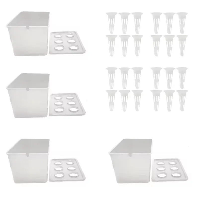 Growing Box For Propagation Plants 4Pcs Nursery Pot Hydroponic System Universal Planting Container For Vegetables-LICG