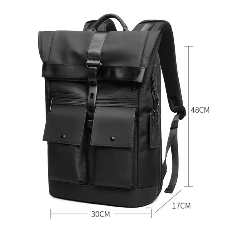 Imagem -02 - Mochila Impermeável Oxford para Homens Bolsa Multifuncional de Grande Capacidade Lazer Negócios Computador Viagem Nova Moda